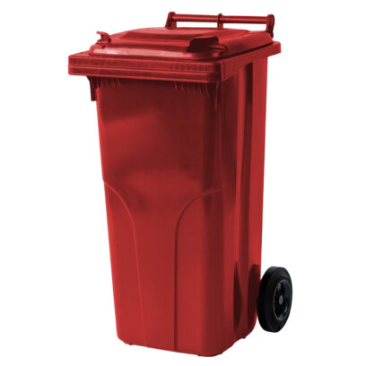 120lt 2 wheel bin system "F" red