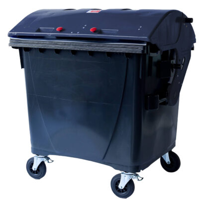 1100lt 4 wheel bin system with round lid