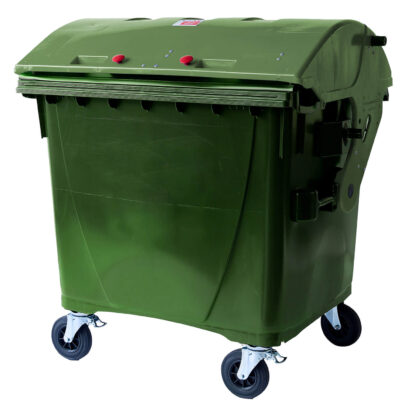 1100lt 4 wheel bin system with round lid